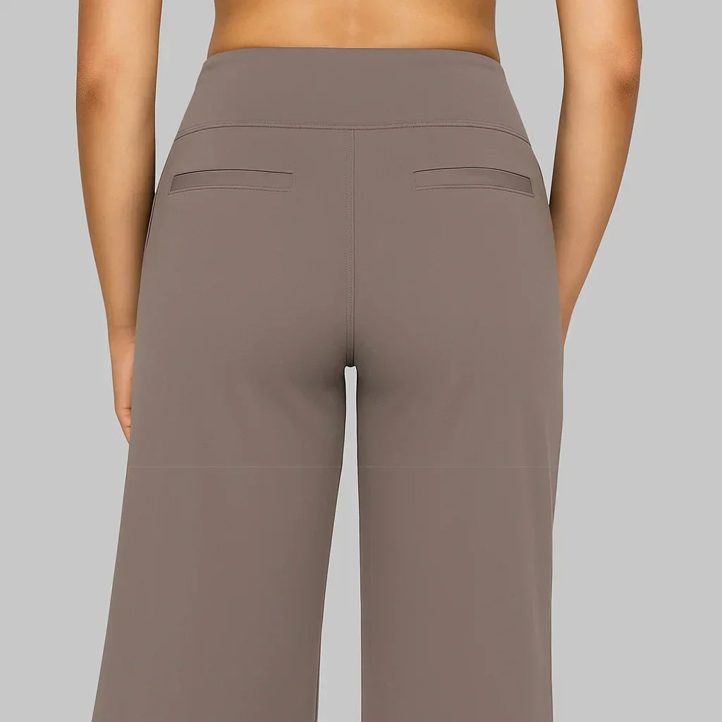 Dalia | Women's High-Waisted Straight-Leg Trousers