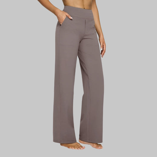 Dalia | Women's High-Waisted Straight-Leg Trousers