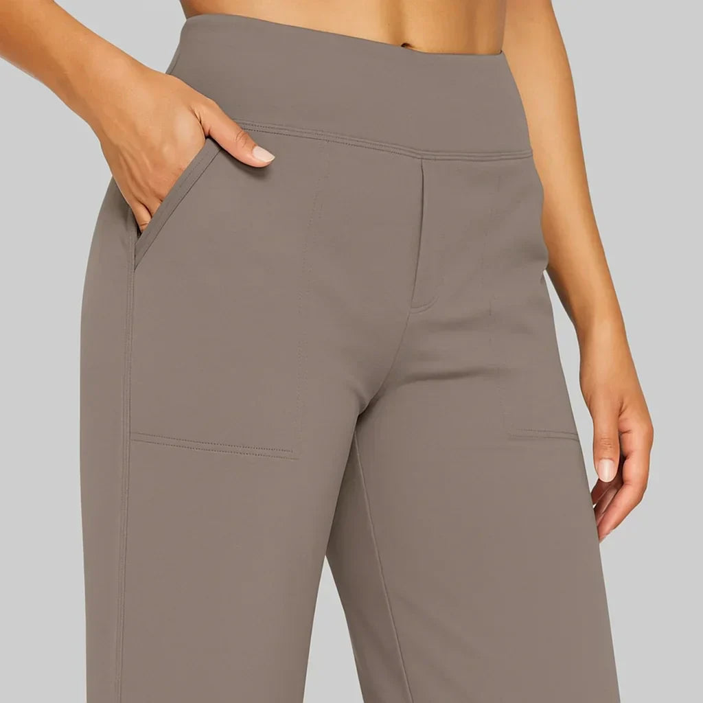 Dalia | Women's High-Waisted Straight-Leg Trousers