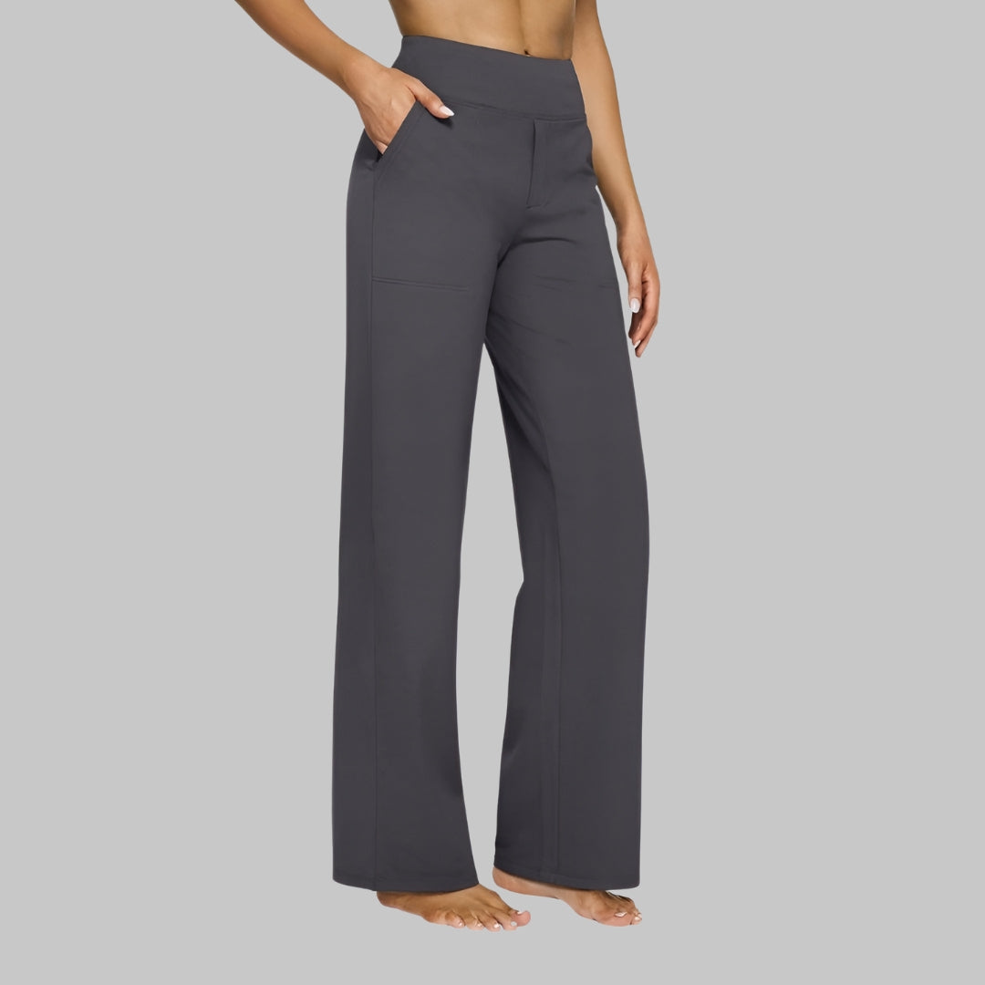 Dalia | Women's High-Waisted Straight-Leg Trousers