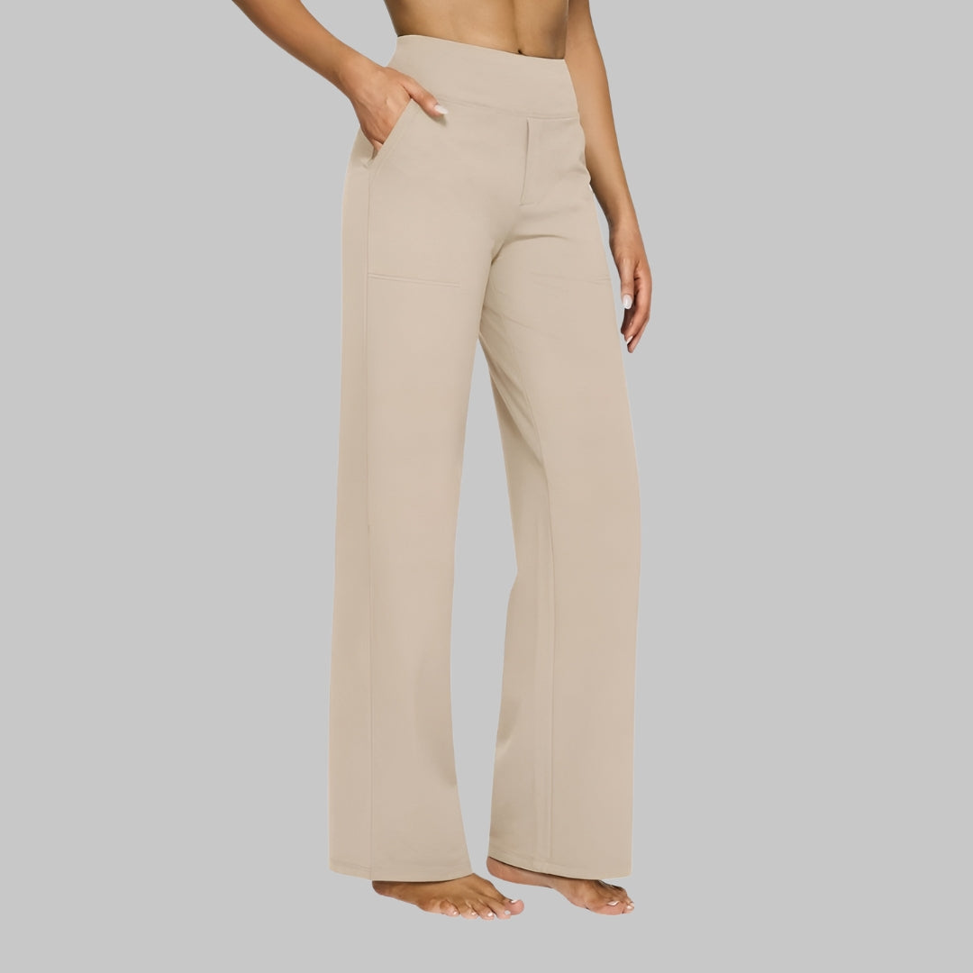 Dalia | Women's High-Waisted Straight-Leg Trousers