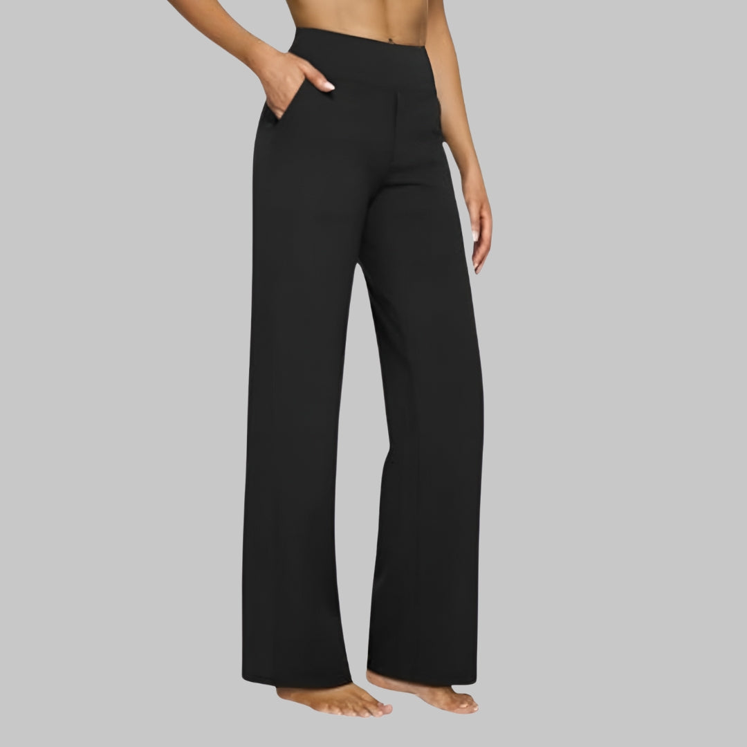 Dalia | Women's High-Waisted Straight-Leg Trousers