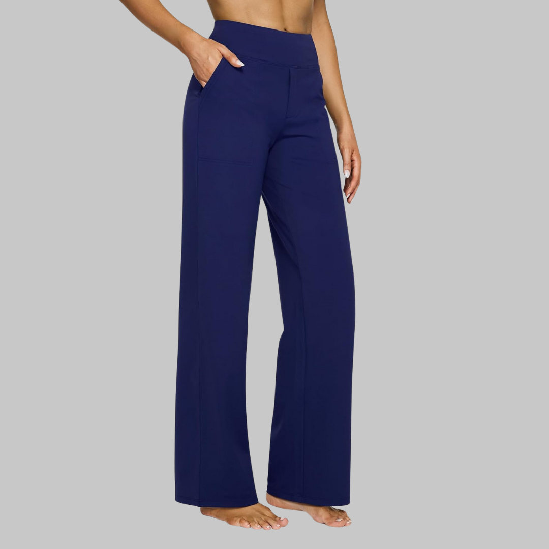 Dalia | Women's High-Waisted Straight-Leg Trousers