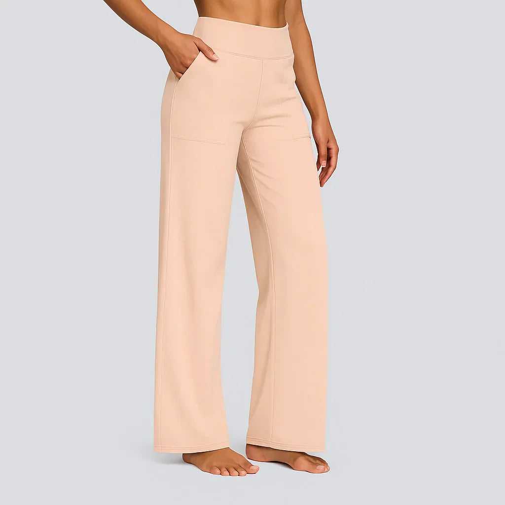Dalia | Women's High-Waisted Straight-Leg Trousers