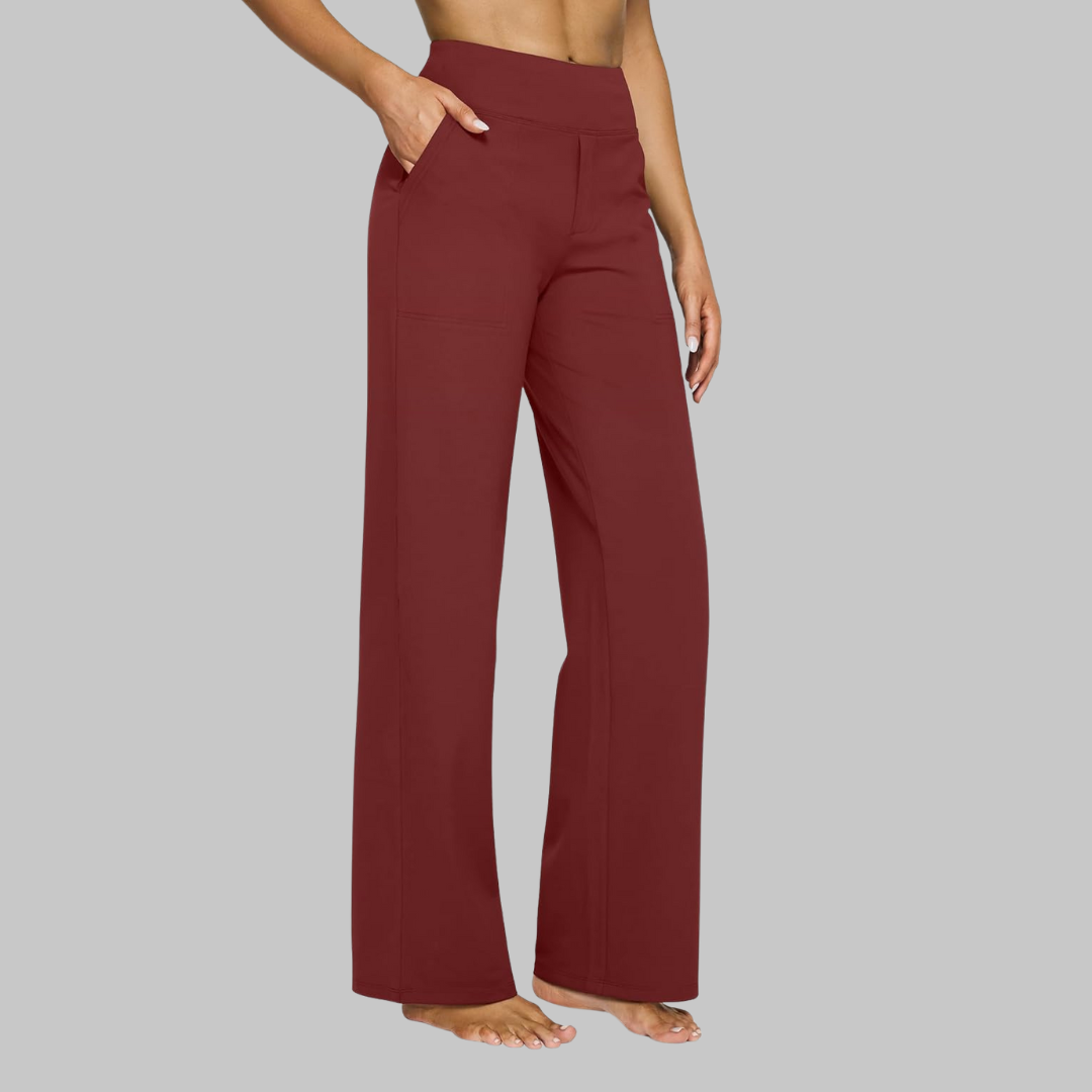 Dalia | Women's High-Waisted Straight-Leg Trousers