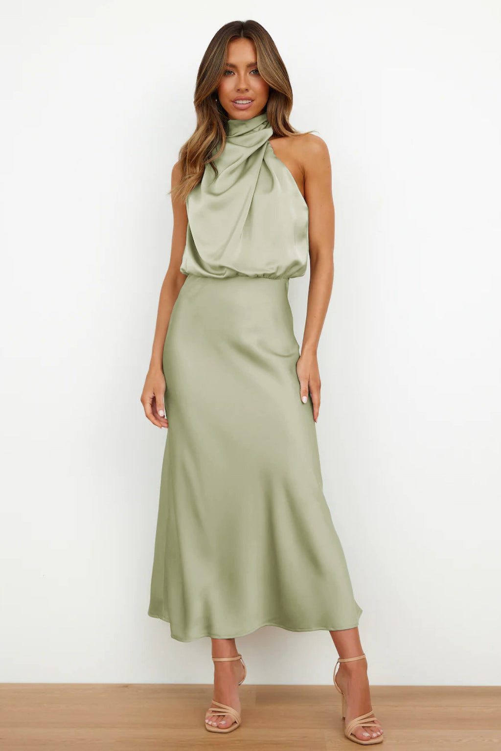 Lisa | Women's Halter-Neck Maxi Dress