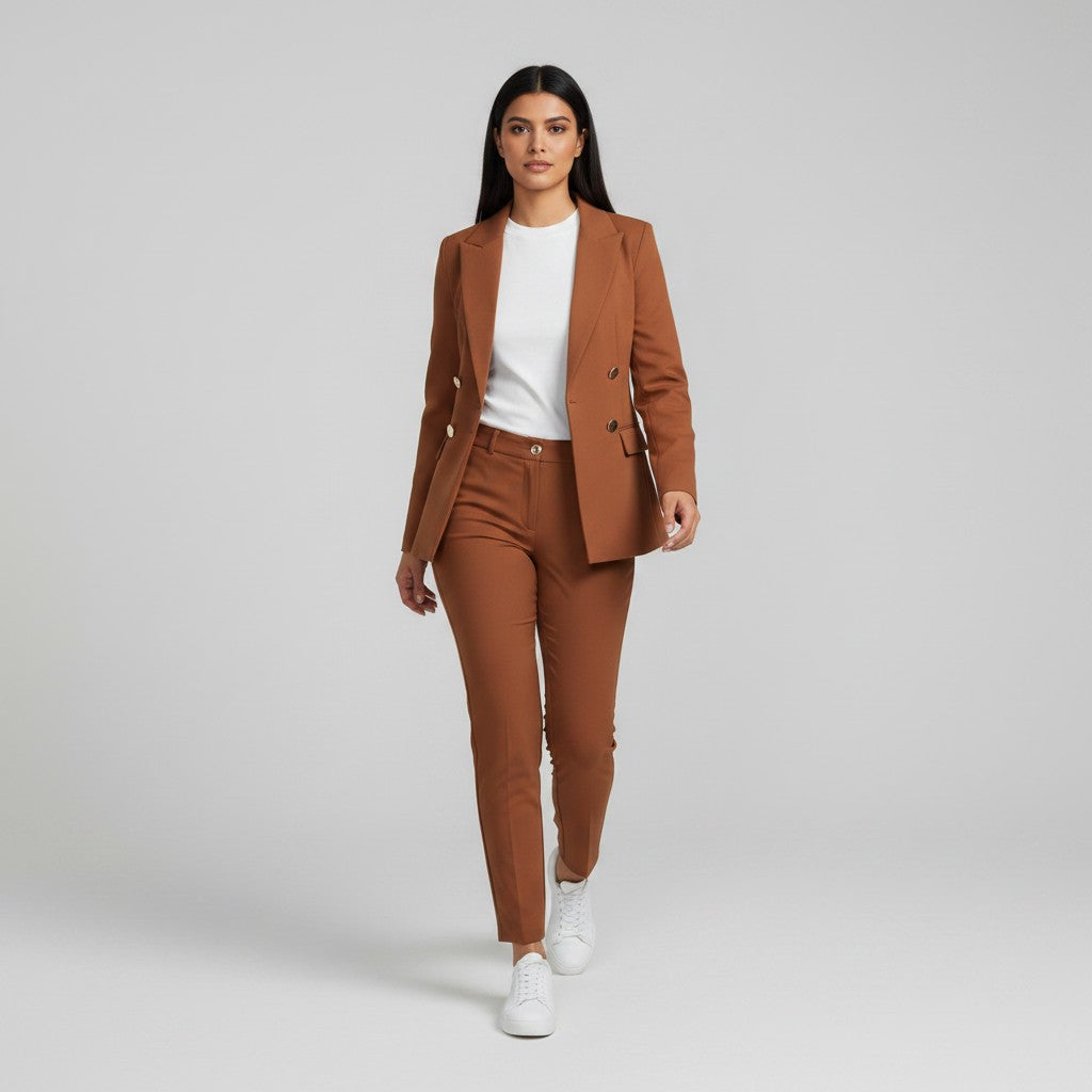 Alyssa | Women's two-piece tweed suit with blazer and pants