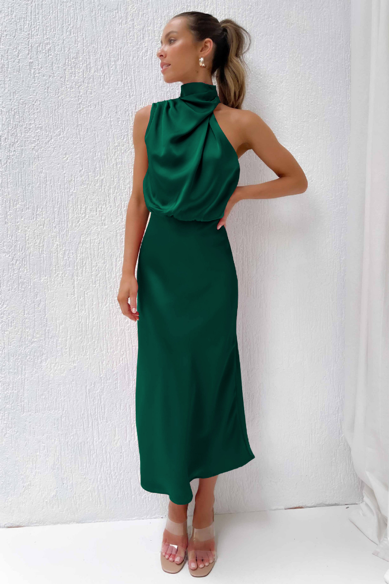 Lisa | Women's Halter-Neck Maxi Dress