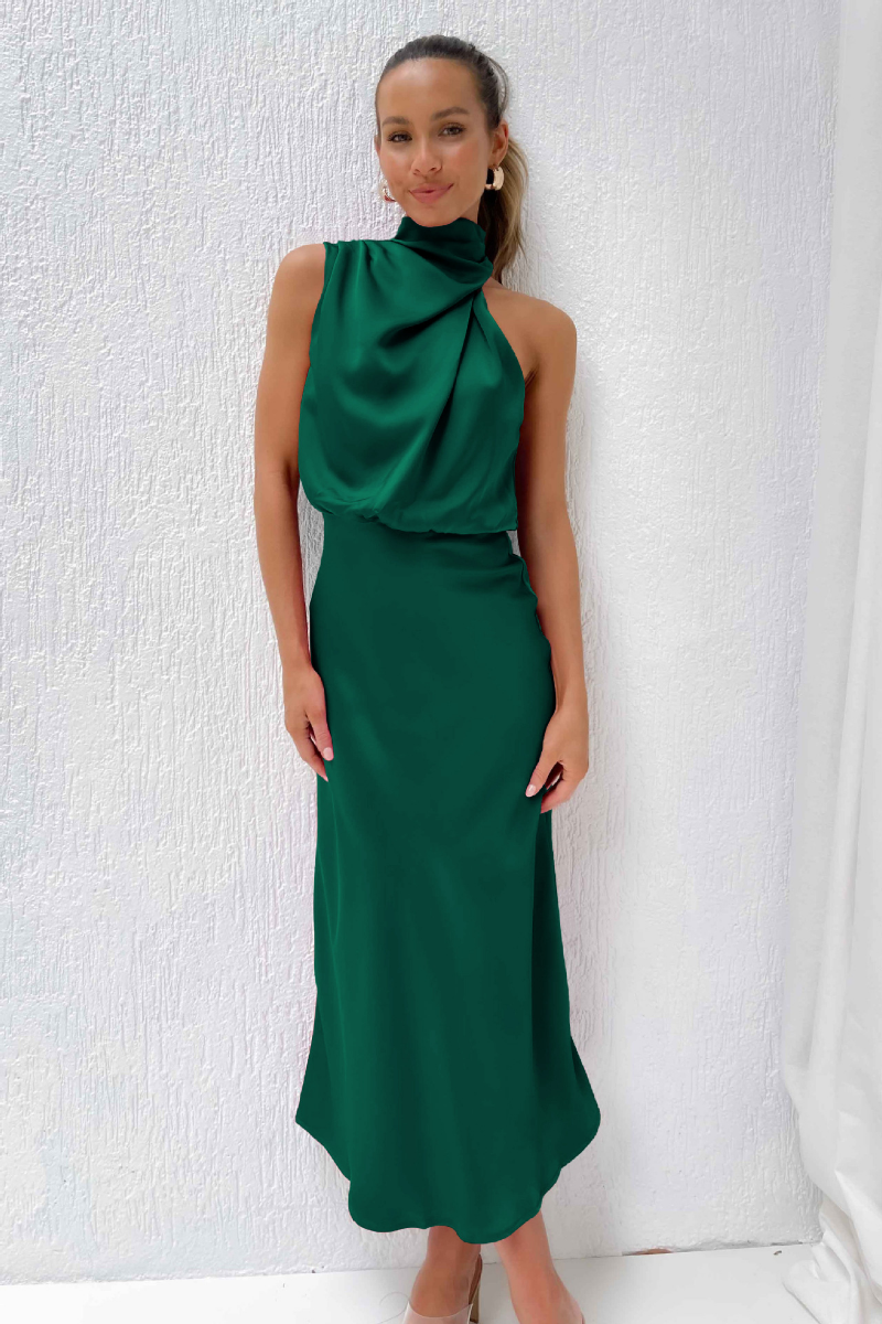 Lisa | Women's Halter-Neck Maxi Dress